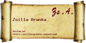 Zsilla Aranka névjegykártya