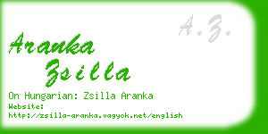 aranka zsilla business card